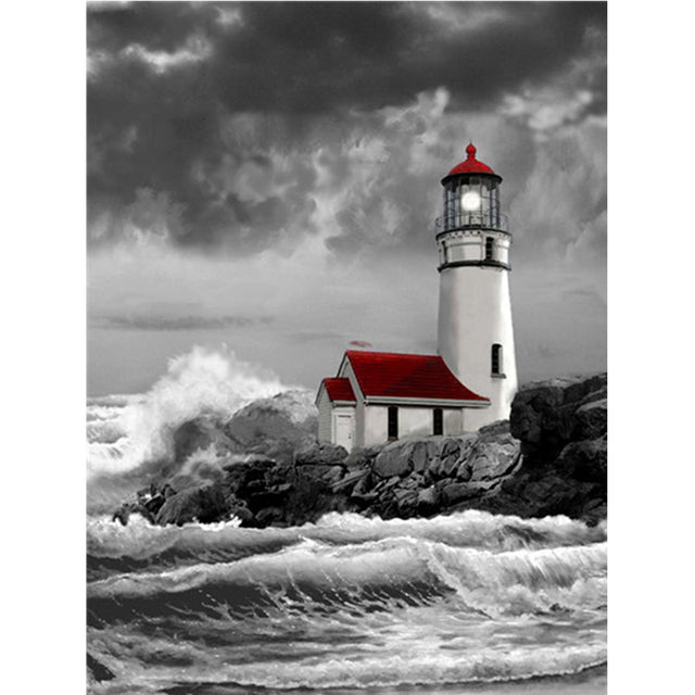 5D DIY Diamond Painting Landscape Coastal Sunset Rhinestone Picture Full Square/Round Diamond Embroidery Mosaic Decoration Gift