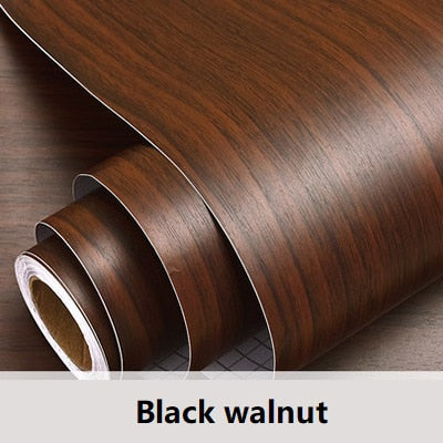 Waterproof Wood Vinyl Wallpaper Roll Self Adhesive Decor Contact Paper Doors Cabinet Desktop Modern Furniture Decorative Sticker