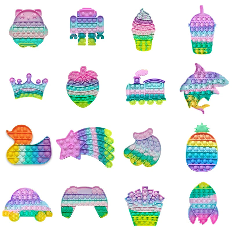 Fidget Toys Funny Simple Dimple Anti Stress Reliever Stretchy Push Bubble Sensory For Adult Kids Antistress Giant Squishy Popite