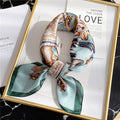 Silk Square Scarf Women Satin Bandana Print Bag Scarves Head Band Fashion Lady Hair Shawl and Wrap Female Neckerchief Hijab 2021