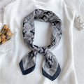 Silk Square Scarf Women Satin Bandana Print Bag Scarves Head Band Fashion Lady Hair Shawl and Wrap Female Neckerchief Hijab 2021