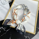 Silk Square Scarf Women Satin Bandana Print Bag Scarves Head Band Fashion Lady Hair Shawl and Wrap Female Neckerchief Hijab 2021