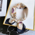 Silk Square Scarf Women Satin Bandana Print Bag Scarves Head Band Fashion Lady Hair Shawl and Wrap Female Neckerchief Hijab 2021