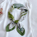 Silk Square Scarf Women Satin Bandana Print Bag Scarves Head Band Fashion Lady Hair Shawl and Wrap Female Neckerchief Hijab 2021