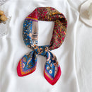 Silk Square Scarf Women Satin Bandana Print Bag Scarves Head Band Fashion Lady Hair Shawl and Wrap Female Neckerchief Hijab 2021