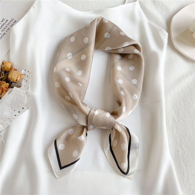 Silk Square Scarf Women Satin Bandana Print Bag Scarves Head Band Fashion Lady Hair Shawl and Wrap Female Neckerchief Hijab 2021