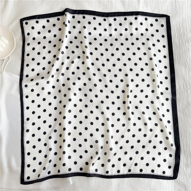 Silk Square Scarf Women Satin Bandana Print Bag Scarves Head Band Fashion Lady Hair Shawl and Wrap Female Neckerchief Hijab 2021