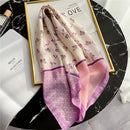 Silk Square Scarf Women Satin Bandana Print Bag Scarves Head Band Fashion Lady Hair Shawl and Wrap Female Neckerchief Hijab 2021