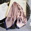 Silk Square Scarf Women Satin Bandana Print Bag Scarves Head Band Fashion Lady Hair Shawl and Wrap Female Neckerchief Hijab 2021