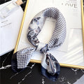 Silk Square Scarf Women Satin Bandana Print Bag Scarves Head Band Fashion Lady Hair Shawl and Wrap Female Neckerchief Hijab 2021
