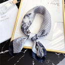 Silk Square Scarf Women Satin Bandana Print Bag Scarves Head Band Fashion Lady Hair Shawl and Wrap Female Neckerchief Hijab 2021