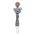Baby Pacifier Clip Infant Newborn Cotton Wooden Pacifier Chain Nipple Soother Dummy Holder Eco-friendly Material