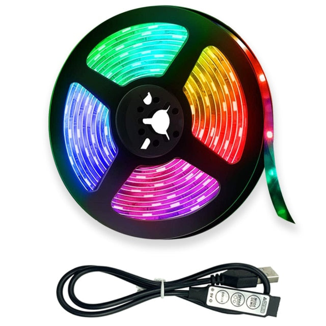 LED Strip Lights RGB 2835 Bluetooth Control USB Flexible Lamp 5V Tape Ribbon Diode For Festival Room Luces Computer TV Desk Luz