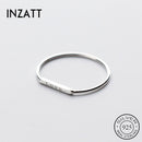 INZATT Real 925 Sterling Silver Love Letter Ring For Fashion Women Party Cute Fine Jewelry Minimalist Accessories 2020 Gift