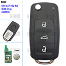 WALKLEE Remote Key for VW/VOLKSWAGEN 5K0837202AD Beetle/Caddy/Eos/Golf/Jetta/Polo/Scirocco/Tiguan/Touran/UP 5K0 837 202 AD 202AD