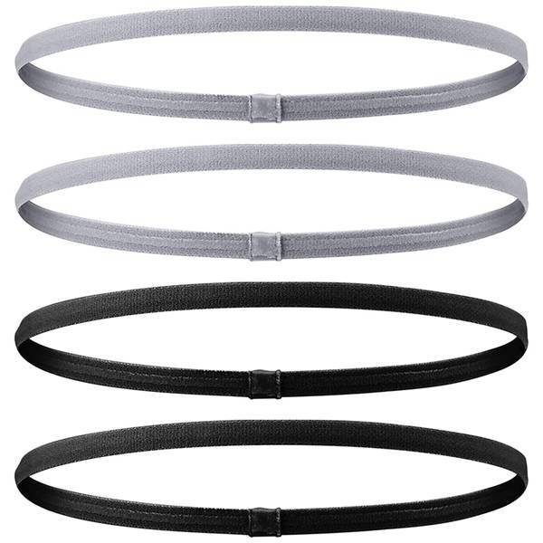 4 Pieces Thick Non-Slip Elastic Sport Headbands Hair Headbands,Exercise Hair and Sweatbands for Women and Men