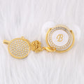 0-12 Month Luxury 26 Initial Rhinestone Transparent Bling Baby Pacifier Chain Clip Chupete Sucette BPA Free Dummy Nipple Soother