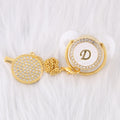 0-12 Month Luxury 26 Initial Rhinestone Transparent Bling Baby Pacifier Chain Clip Chupete Sucette BPA Free Dummy Nipple Soother