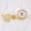 0-12 Month Luxury 26 Initial Rhinestone Transparent Bling Baby Pacifier Chain Clip Chupete Sucette BPA Free Dummy Nipple Soother