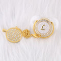 0-12 Month Luxury 26 Initial Rhinestone Transparent Bling Baby Pacifier Chain Clip Chupete Sucette BPA Free Dummy Nipple Soother