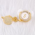 0-12 Month Luxury 26 Initial Rhinestone Transparent Bling Baby Pacifier Chain Clip Chupete Sucette BPA Free Dummy Nipple Soother