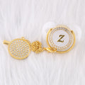 0-12 Month Luxury 26 Initial Rhinestone Transparent Bling Baby Pacifier Chain Clip Chupete Sucette BPA Free Dummy Nipple Soother