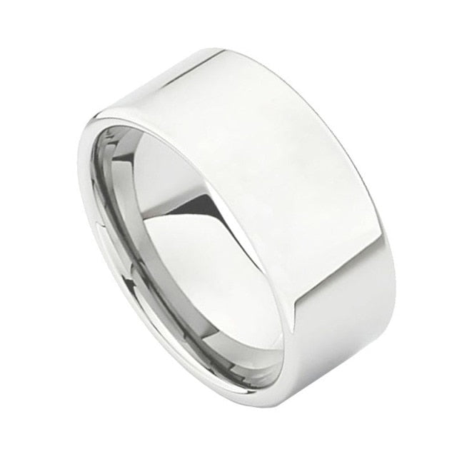 4mm 6mm 8mm Wide Stainless Steel Rings High Polished 2020 New Fashion Classic And Generous For Men's And Women's Ring Jewelry Gi