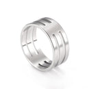 Skyrim Fashion Simple Stainless Steel Couple Ring for Men Women Casual Finger Rings Jewelry Engagement Anniversary Gift 2021 New