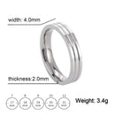 Skyrim Fashion Simple Stainless Steel Couple Ring for Men Women Casual Finger Rings Jewelry Engagement Anniversary Gift 2021 New
