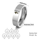 Skyrim Fashion Simple Stainless Steel Couple Ring for Men Women Casual Finger Rings Jewelry Engagement Anniversary Gift 2021 New