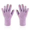 Female Winter Warm Knitted Full Finger Gloves Men Solid Woolen Touch Screen Mittens Women Thick Warm Cycling Driving Gloves H46