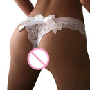 Sexy Women Bandage Hollow Out Lace Thong Panties Lingerie T back Lingerie Soft Comfortable Bowknot Underwear Gift