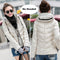 2021 Winter Jacket women Short Womens Parkas Thicken Outerwear solid hooded Coats Zipper Female Slim Cotton padded basic tops