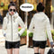 2021 Winter Jacket women Short Womens Parkas Thicken Outerwear solid hooded Coats Zipper Female Slim Cotton padded basic tops