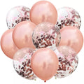 Rose Gold 12inch Latex 18inch Multi Confetti Balloons Birthday Party Helium Wedding Festival Baloon Boy Girl Baby Shower DIY