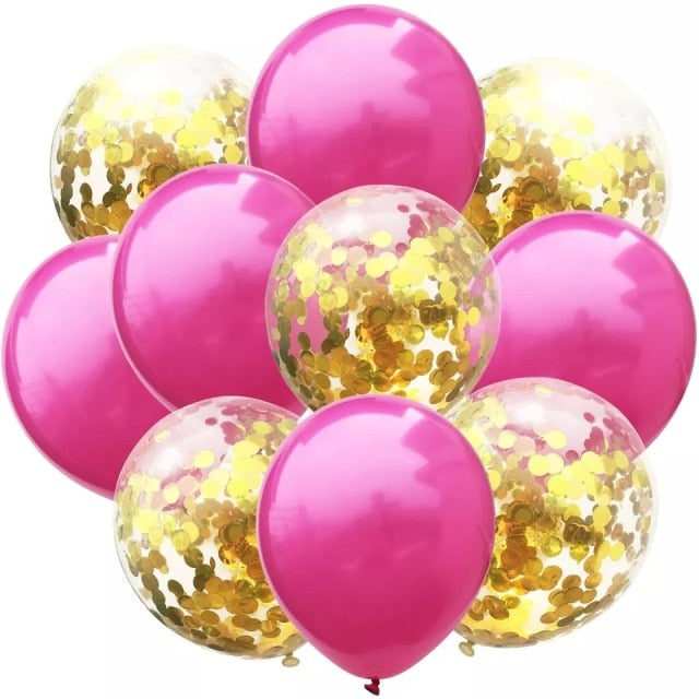 Rose Gold 12inch Latex 18inch Multi Confetti Balloons Birthday Party Helium Wedding Festival Baloon Boy Girl Baby Shower DIY