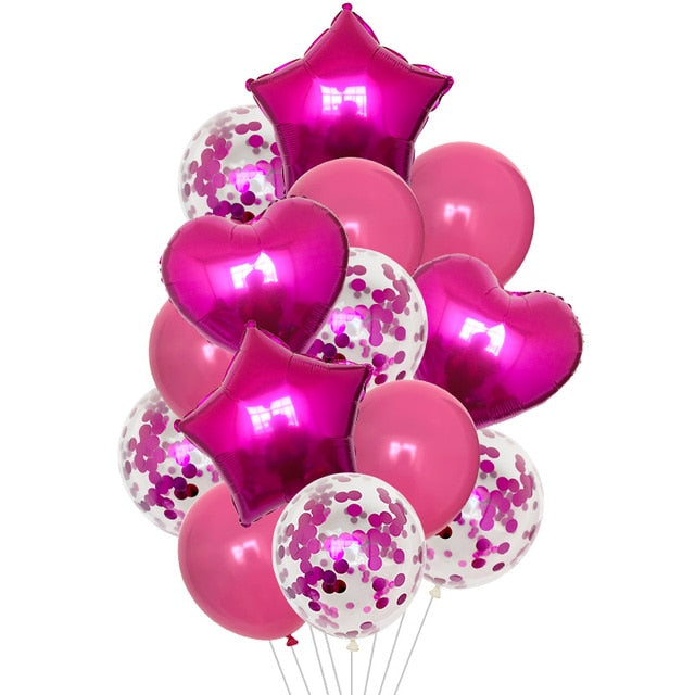 Rose Gold 12inch Latex 18inch Multi Confetti Balloons Birthday Party Helium Wedding Festival Baloon Boy Girl Baby Shower DIY