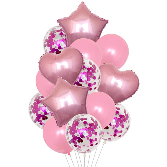 Rose Gold 12inch Latex 18inch Multi Confetti Balloons Birthday Party Helium Wedding Festival Baloon Boy Girl Baby Shower DIY