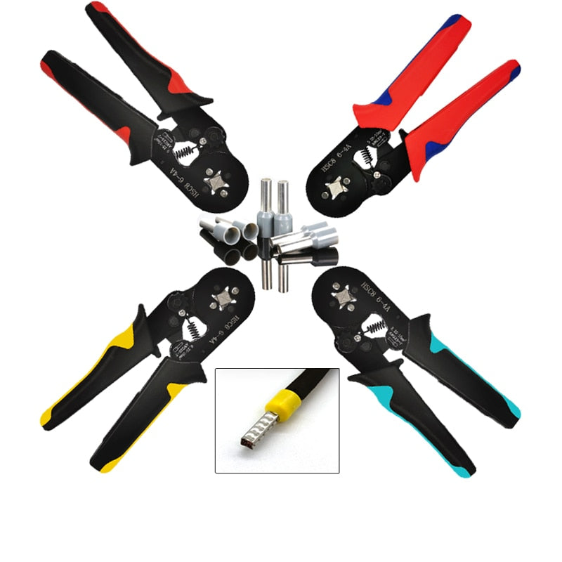 Tubular Terminal Crimping Tool Mini Electrician's Pliers Hand Tools HSC8 6-4 0.06-10mm2 28-7AWG High Precision Pliers Set