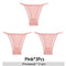 3Pcs/Lot Women Lace Mesh Briefs Sexy Transparent Underwear Low Waist Panties Lady Thongs M-2XL Girls Intimates Lingerie G-String