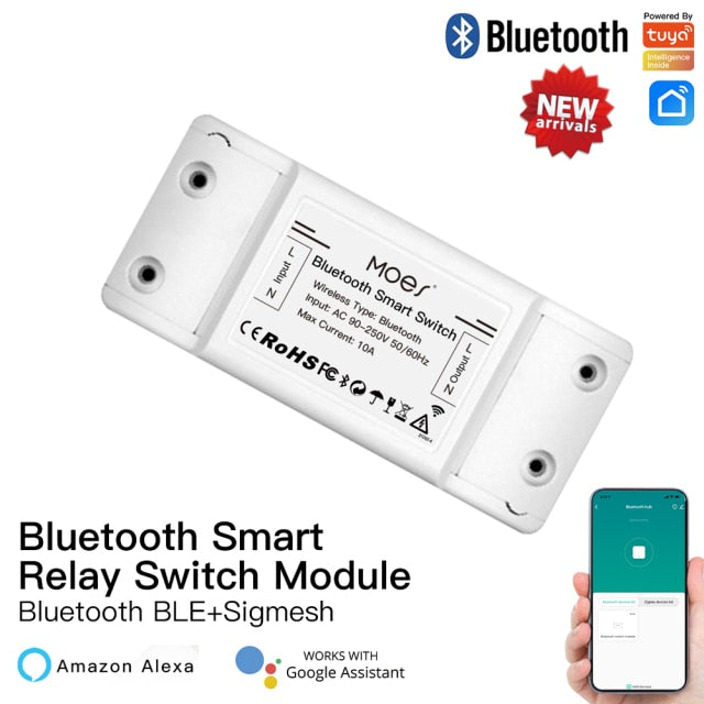 Mouehouse DIY Bluetooth Wi-Fi Smart Light Switch  Timer Smart Life APP Wireless Remote Control Works with Alexa Google Home