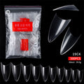 100/500PCS PRO White Clear V Straight Round End Full/Half Acrylic Ballet Coffin French False Nail Tips Fake Toenail Tip Manicure