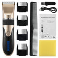 Professional Hair Clipper Men's Barber Beard Trimmer Rechargeable Hair Cutting Machine Ceramic Blade Low Noise Adult Kid Haircut
