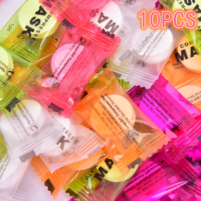 Ultra-Thin Moisturizing Disposable Compression Facial Mask Cotton Facial Sheet Face Skin Care Wrapped Masks Paper 5/10/15pc/Bag