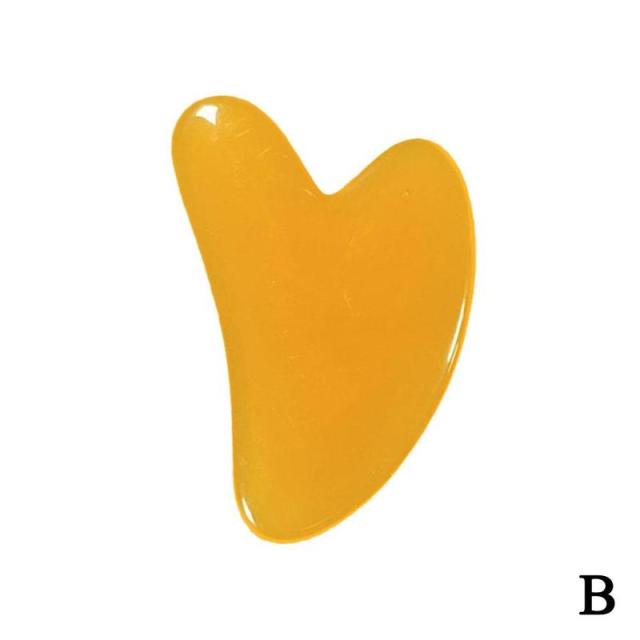 2pcs/Set Kamien Gua Sha Stone For Face Massage Rose Quartz Jade Stone Face Massage Roller Gua Sha Scraper Board Face