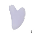 2pcs/Set Kamien Gua Sha Stone For Face Massage Rose Quartz Jade Stone Face Massage Roller Gua Sha Scraper Board Face
