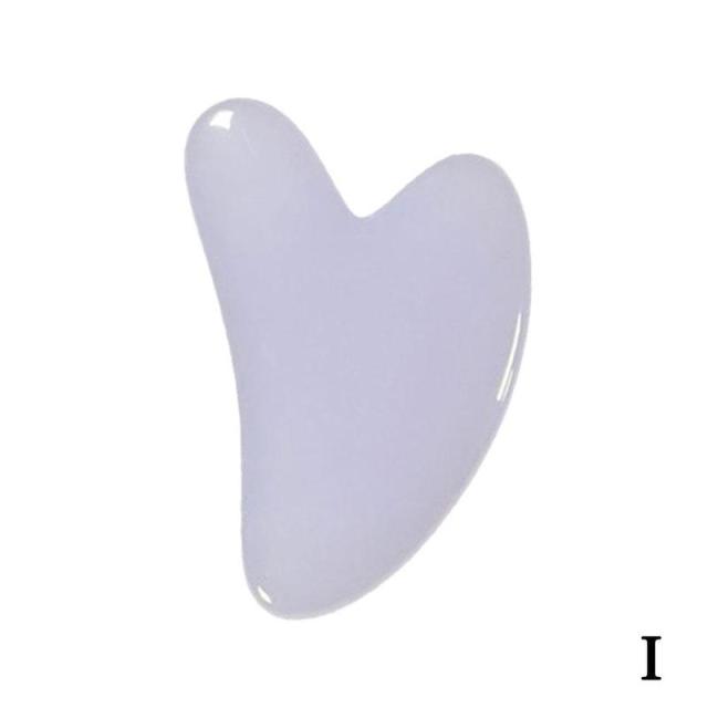 2pcs/Set Kamien Gua Sha Stone For Face Massage Rose Quartz Jade Stone Face Massage Roller Gua Sha Scraper Board Face