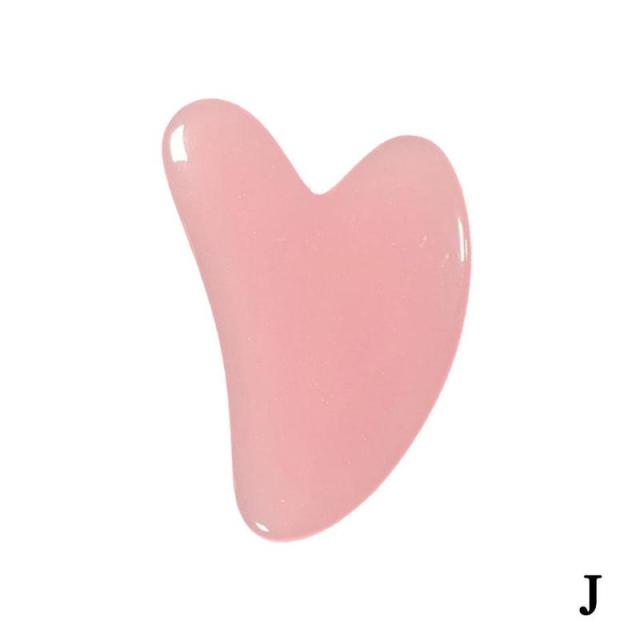 2pcs/Set Kamien Gua Sha Stone For Face Massage Rose Quartz Jade Stone Face Massage Roller Gua Sha Scraper Board Face