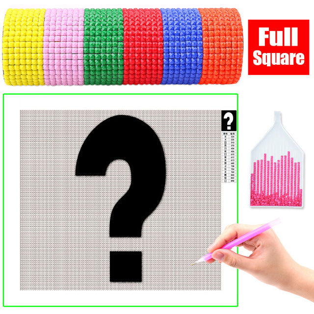 HOMFUN Mystery Diamond Painting Photo Custom 5D DIY Mysterious Picture of Rhinestones Diamond Embroidery 3D Cross Stitch Gift