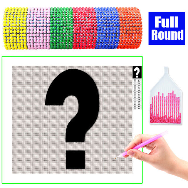 HOMFUN Mystery Diamond Painting Photo Custom 5D DIY Mysterious Picture of Rhinestones Diamond Embroidery 3D Cross Stitch Gift